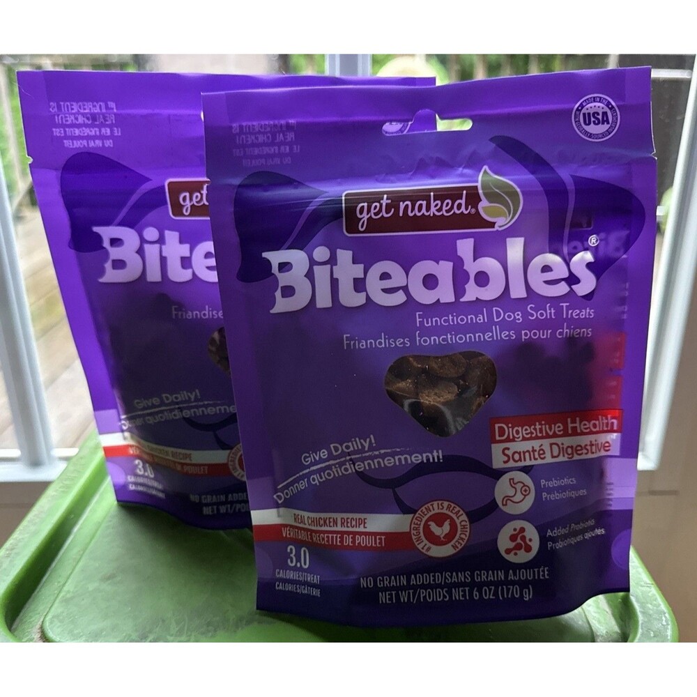 Biteables Dog Soft Treats Get Naked 6 Oz Lot Of 2 New Exp 5/2027 - Picture 8 of 8